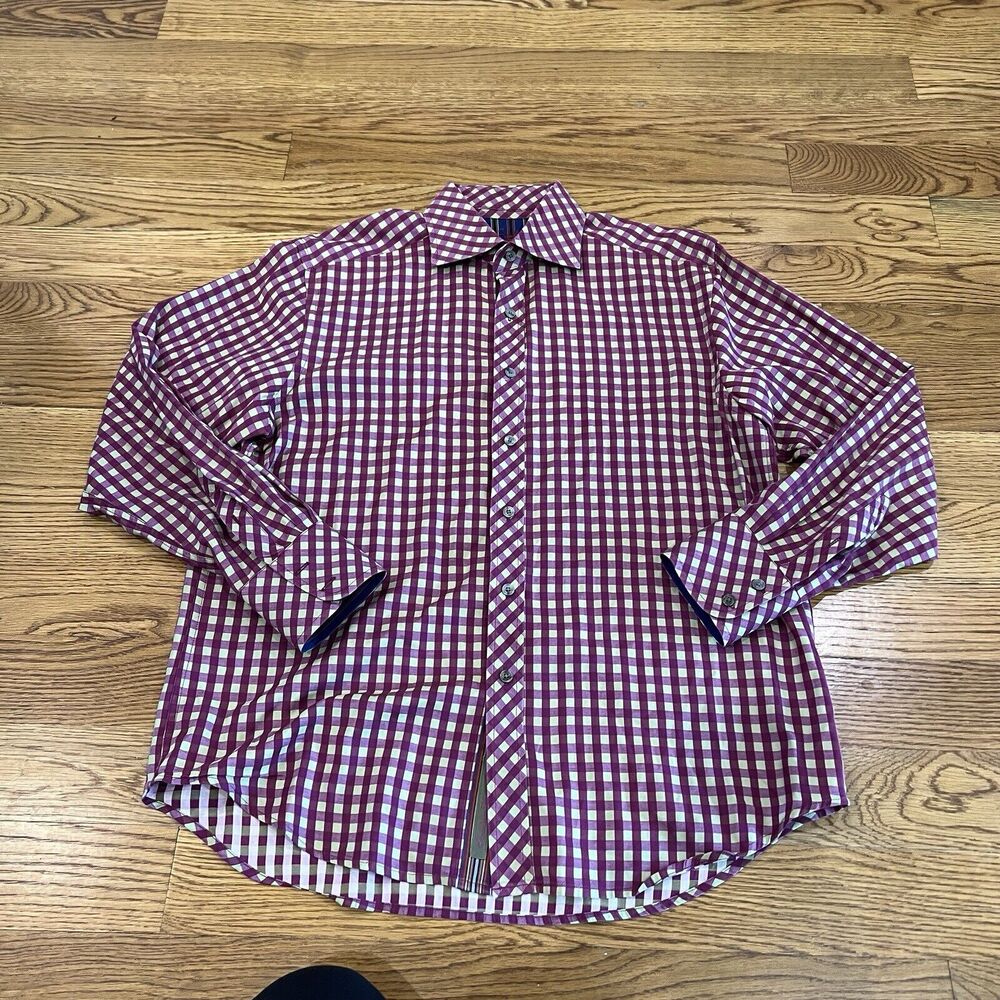 Robert Graham Long Sleeve Button Shirt Size‎ Large Casual Career